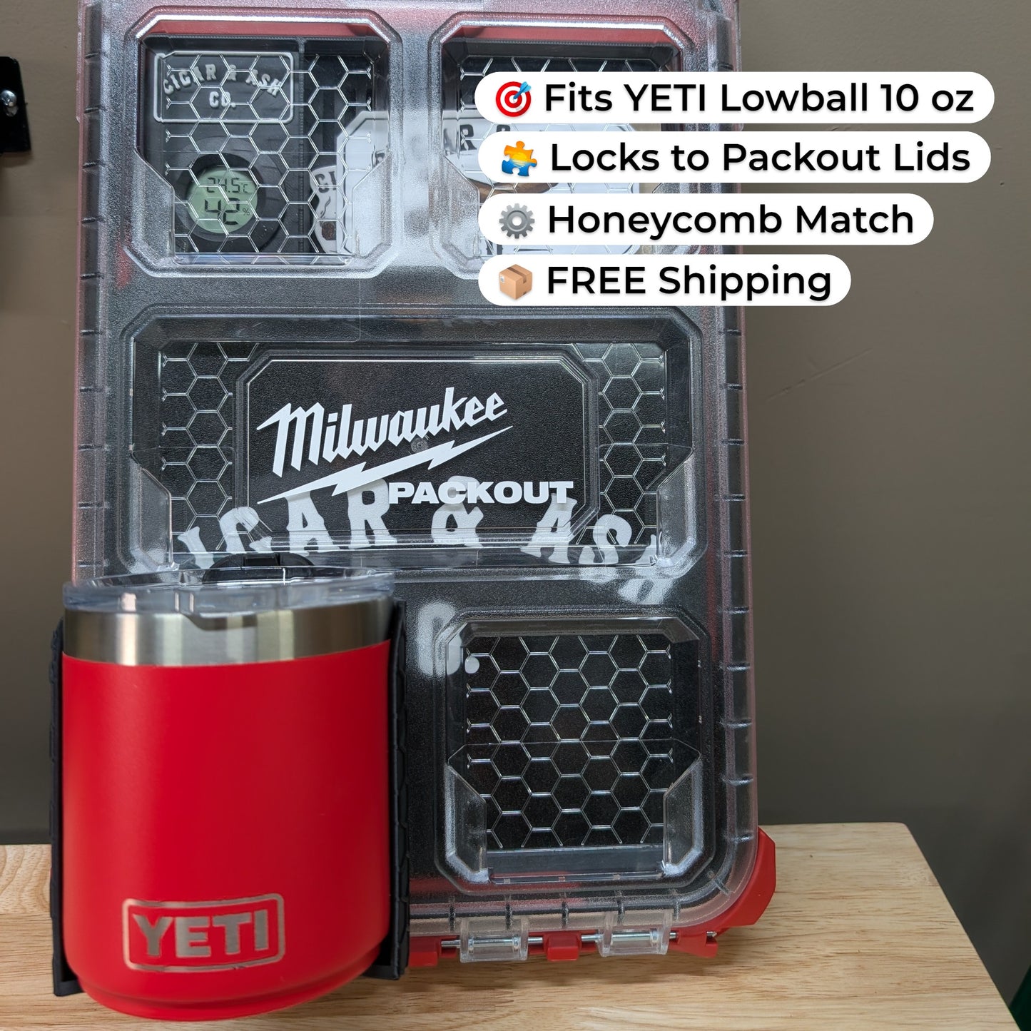 YETI Rambler 10 oz Lowball Tumbler Mount for Milwaukee Packout