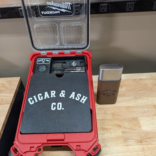 Ultimate Carry Bundle featuring Packidor insert in Milwaukee Packout 48-22-8436 and Triple Threat travel cigar case